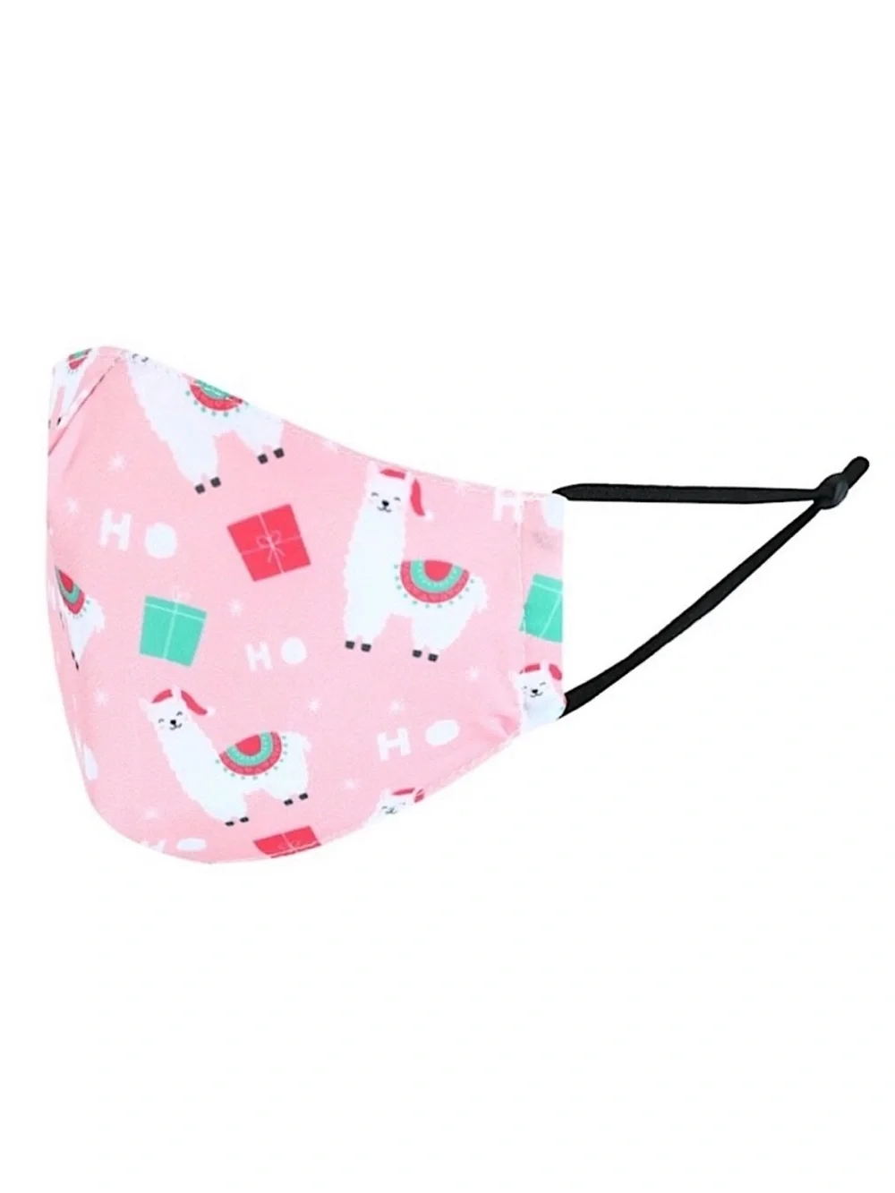 Care Cover Kid’s Protective Christmas Print Mask in Holiday Llamas